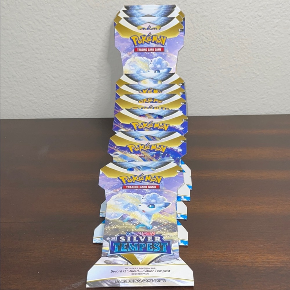 Silver Tempest Sleeved Boosters Lot Of 10 -  Pokémon TCG